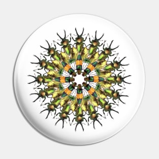 green bugs mandala Pin