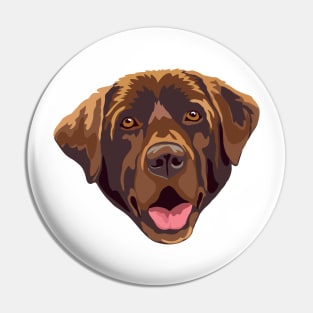 Chocolate Labrador Pin