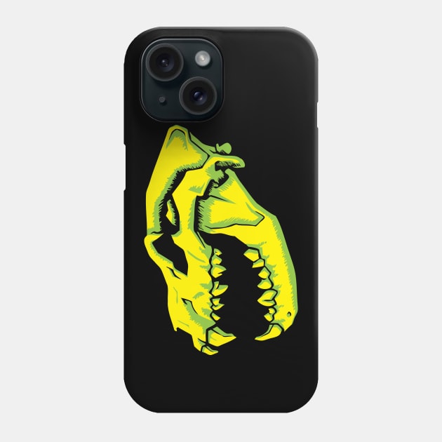 Toxic Hyena Skull Phone Case by CliffeArts
