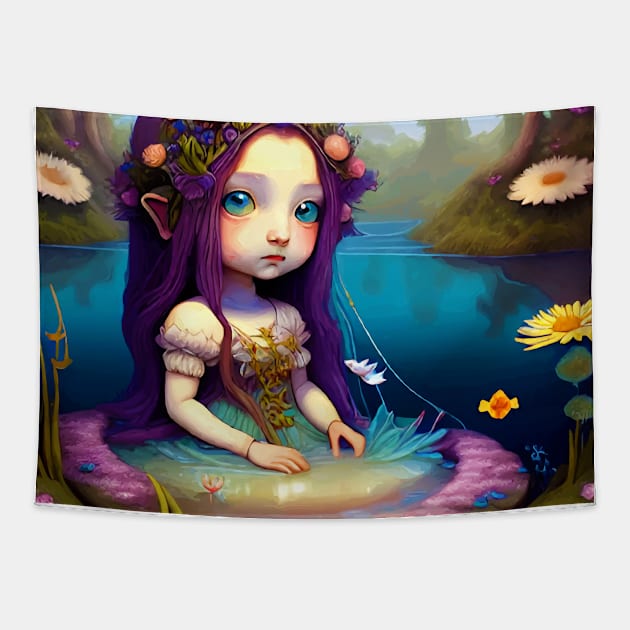 WATER NYMPH Tapestry by Morrigan Austin