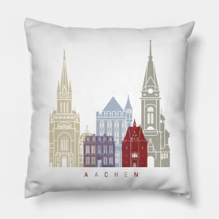 aachen skyline poster Pillow