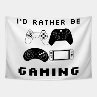 I'd Rather Be Gaming Video Game Controller Tapestry