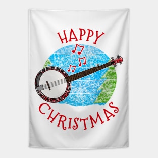 Christmas Banjo Banjoist Musician Xmas 2022 Tapestry