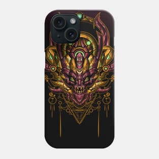 steampunk tengu head mecha cyborg art Phone Case