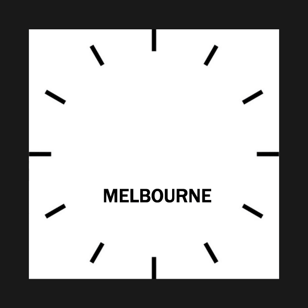 Melbourne Time Zone Wall Clock by ghjura