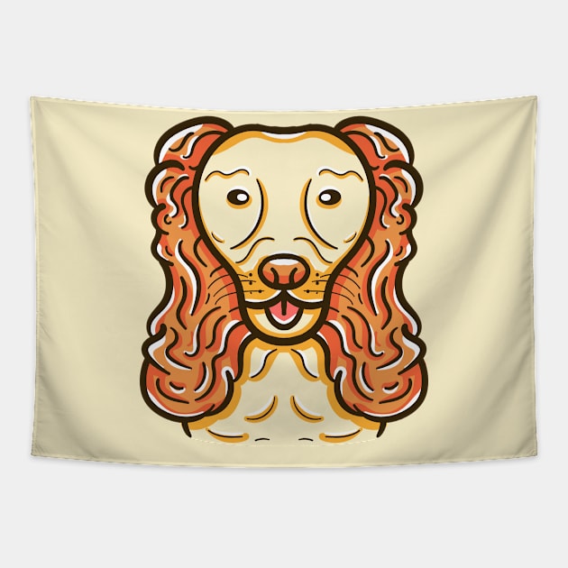 Cute cocker spaniel dog Tapestry by happymonday