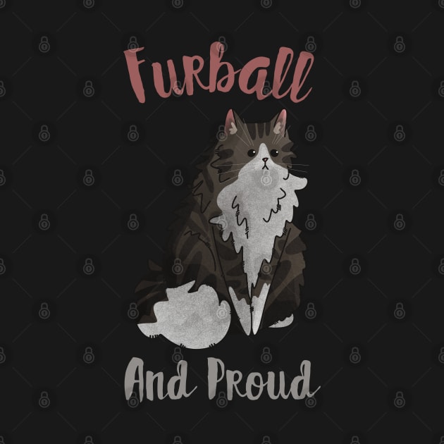 Furball and proud - Siberian Cat - Cat Lovers Gift by Feline Emporium