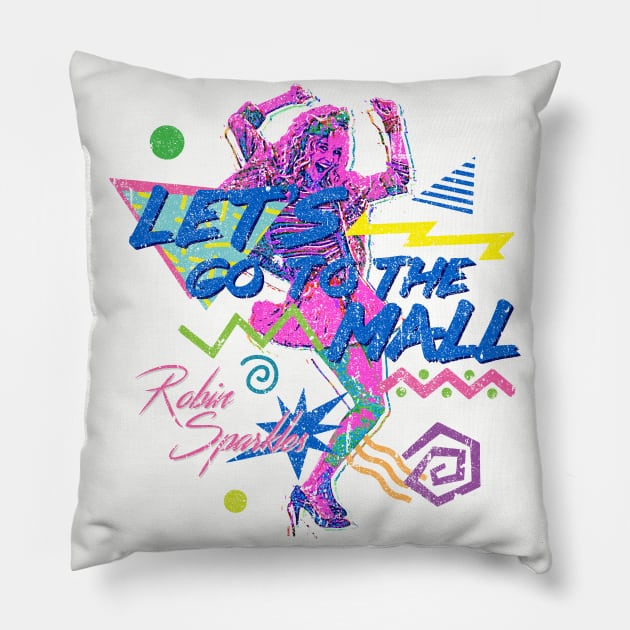 Let's Go To The Mall - Robin Sparkles (Variant) Pillow by huckblade