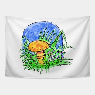 Neon mushroom Tapestry