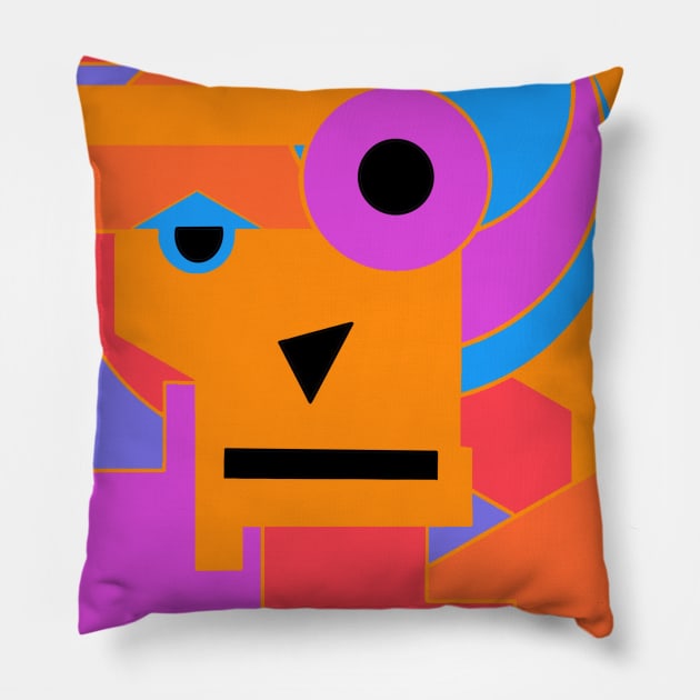 Psychedelic Robot Pillow by IcarusPoe