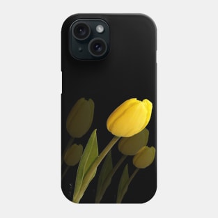 5 Yellow  Tulips by Cecile Grace Charles Phone Case