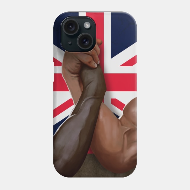 Arnold Preadator Handshake UK Flag Phone Case by TWOintoA