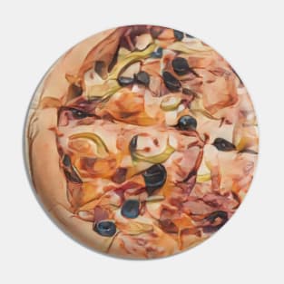 Delicious Pizza Geek Designer Dune Stika Artistic Anime Style Pin