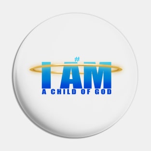 Blue IAMACHILDOFGOD Pin