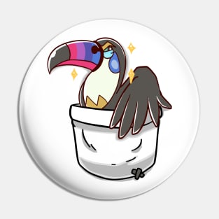 Pocket Shiny Anger Toucan Pin