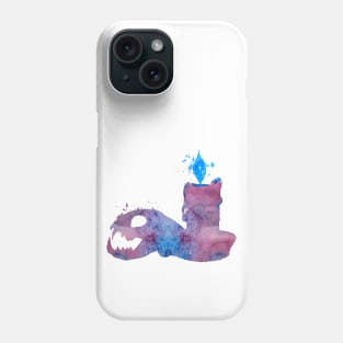 Cat skull and candle Phone Case