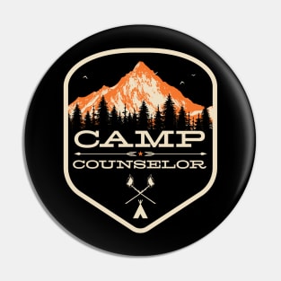 Camp Counselor Design - Camp Staff T-Design Pin