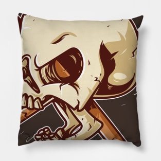 skull drummer Pillow