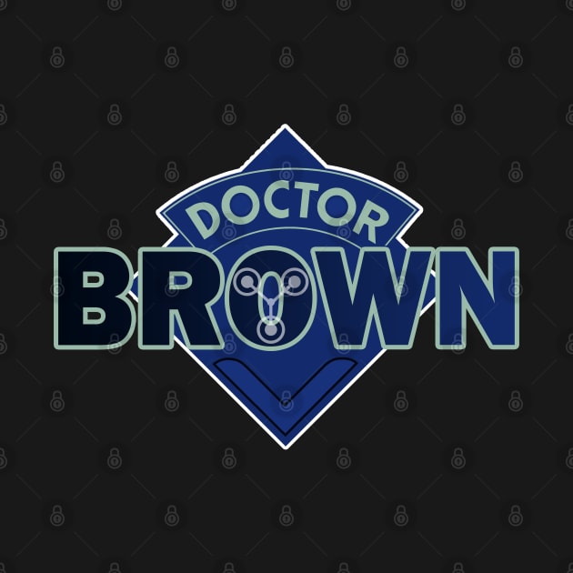 Doc Brown - Doctor Who Style Logo by RetroZest