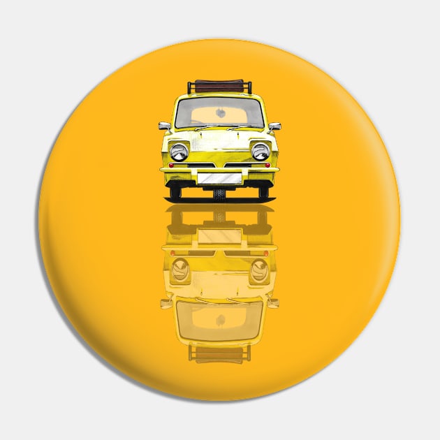 Geo3Doodles OFAH Reliant Regal Van Reflect Doodle Pin by Geo3doodles