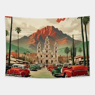 Cuzama Mexico Vintage Poster Tourism Tapestry