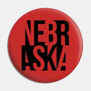 Graphic Nebraska Design with unique contrast Pin