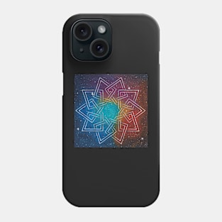 Lagoon Nebula galaxy star pattern watercolor Phone Case