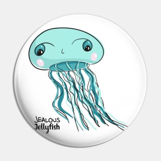 Jealous Jellyfish vector drawing Pin