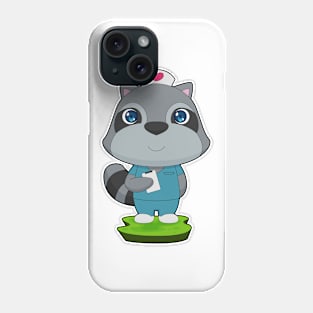 Racoon Nurse Notepad Phone Case