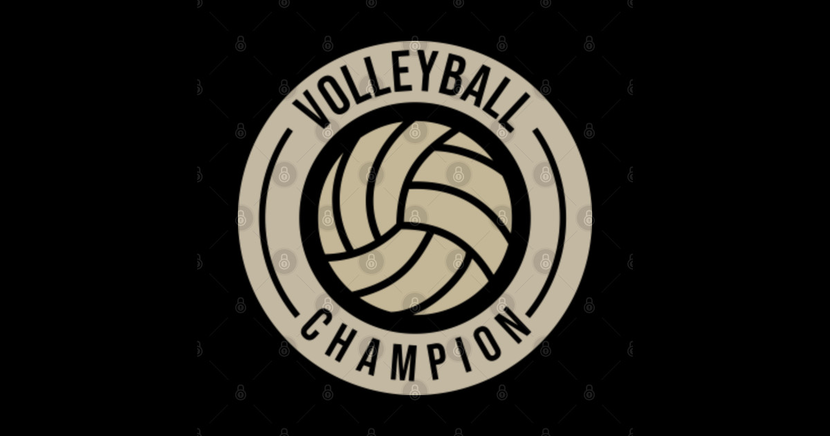 Volleyball Champion Volleyball Sticker TeePublic