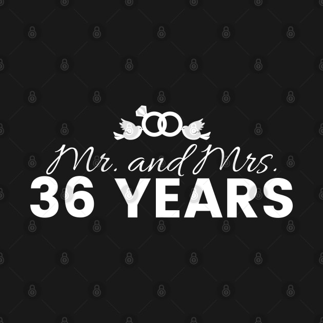 36th Wedding Anniversary Couples Gift by Contentarama