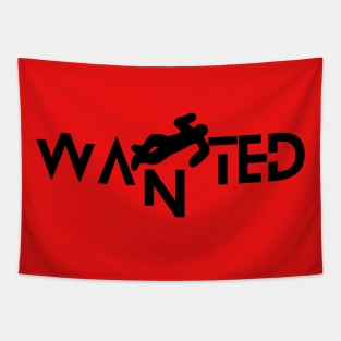 Wanted man typography design Tapestry