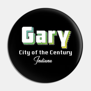 Gary Indiana Yellow Text Pin