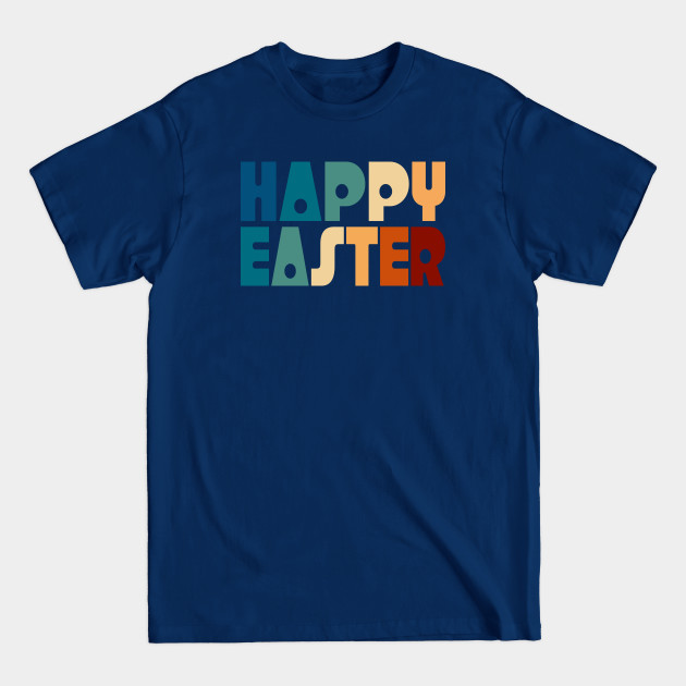 Playful Colorful Retro Happy Easter Typography - Happy Easter - T-Shirt