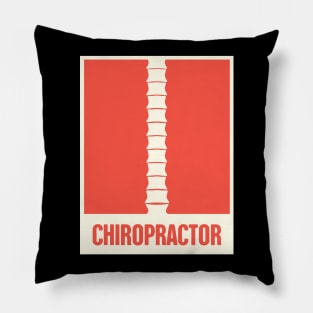 Retro Chiropractor Chiropractic Spine Poster Pillow