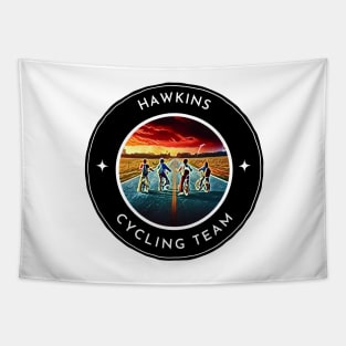 Hawkins Cycling Team V - White and Red - Funny Tapestry