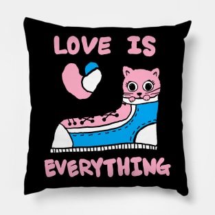 love is everything, lovely cat Pillow