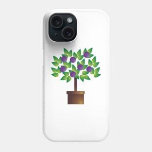 Plum Tree Pot Plant Digital Art | Melanie Jensen Illustrations Phone Case