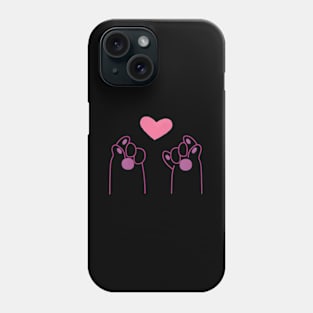 Korean Finger He Love Sign Paw For Cat Owners Phone Case