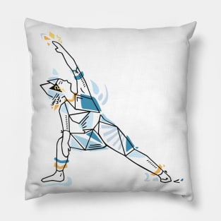 Yoga geometric asanas - side angle pose Pillow