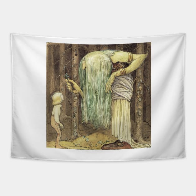 The Boy Who Was Never Afraid - John Bauer Tapestry by forgottenbeauty