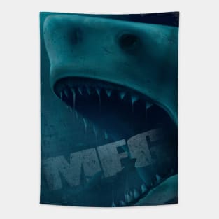 Megalodon Bite (text) Tapestry