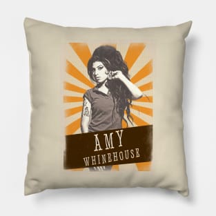 Vintage Aesthetic Amy Whinehouse Pillow