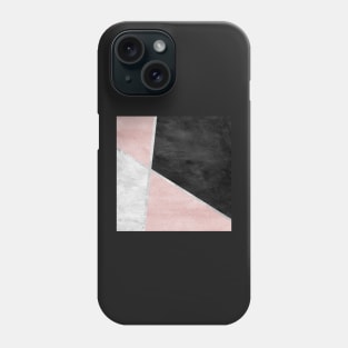 Pink, Silver and Black Geometric Design Phone Case