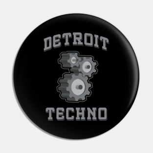 Detroit Techno Gears Pin