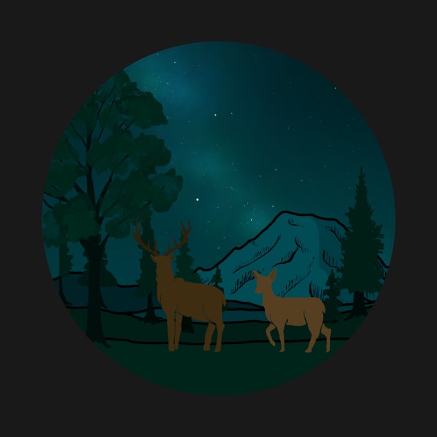 Mt Rainier Deer by FernheartDesign