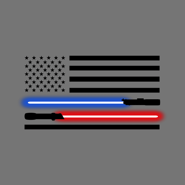 Light saber American flag Horizontal by turborx