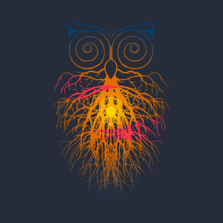 Sunset T-Shirt - The Night is over, The Sun is Rise, Owl is sleepy by Goldquills