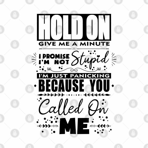 Hold On Word Art Design in Black by SheaBondsArt