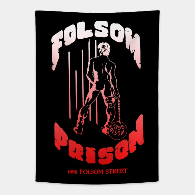 Folsom Prison Gay LGBT Retro Vintage Tapestry by WearingPride